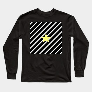 Star - Abstract geometric pattern - black and white. Long Sleeve T-Shirt